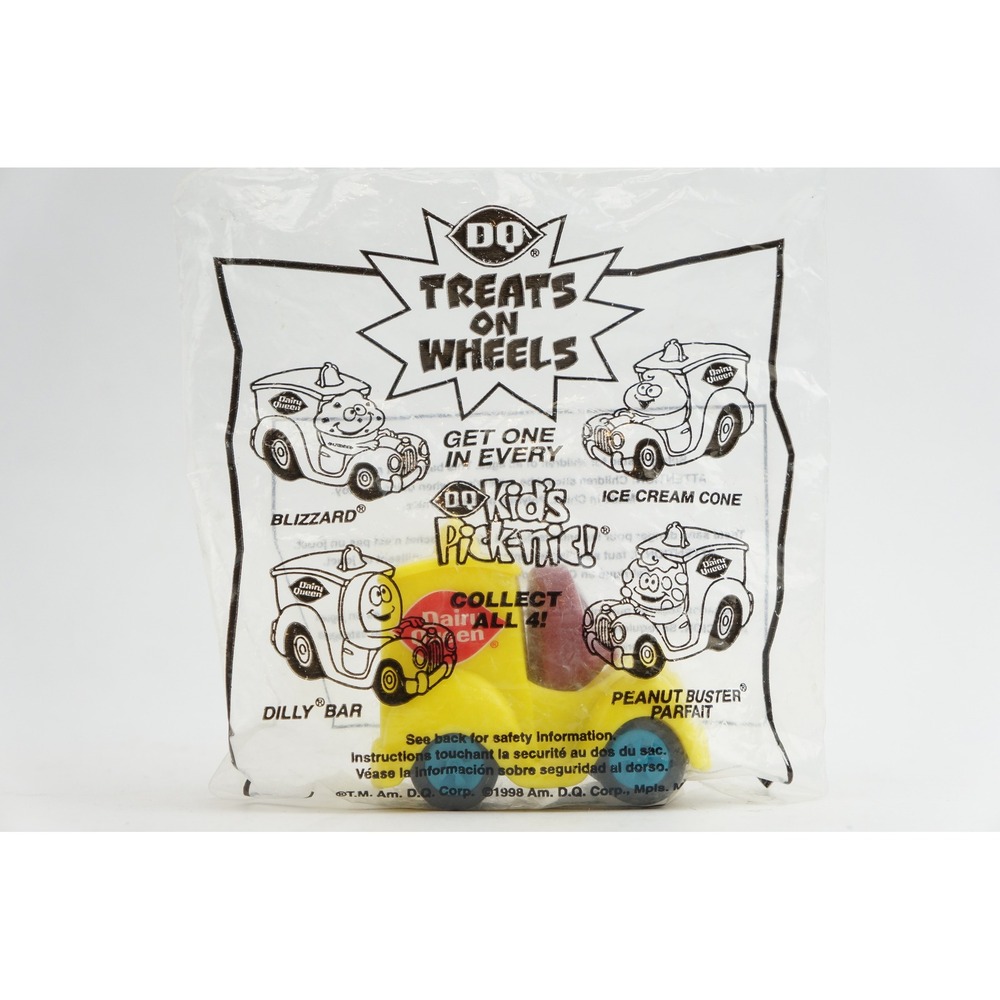 Dairy‎ Queen Treats on Wheels 1998 Toy Dilly Bar Yellow NIP